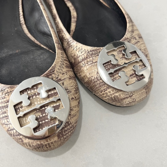 Tory Burch Reva Snakeskin print Ballet Flat - Picture 5 of 13